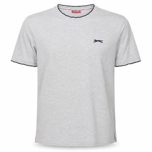 Slazenger Men’s Grey XL Cotton Logo Crew Neck Short Sleeve T-Shirt