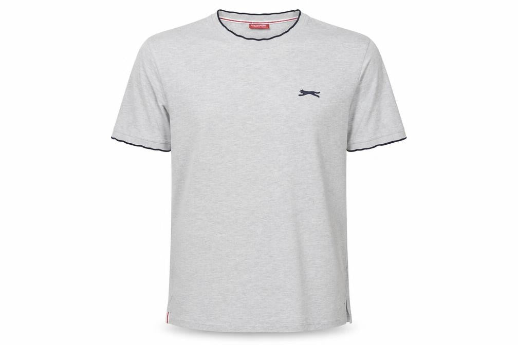 Slazenger Men’s Grey XL Cotton Logo Crew Neck Short Sleeve T-Shirt