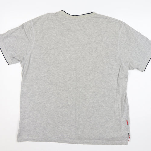Slazenger Men’s Grey XL Cotton Logo Crew Neck Short Sleeve T-Shirt