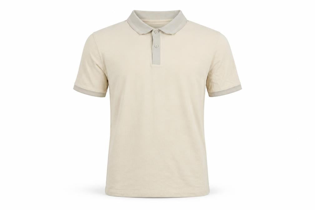 Marks and Spencer Men’s Ivory S Striped Cotton Polo Shirt
