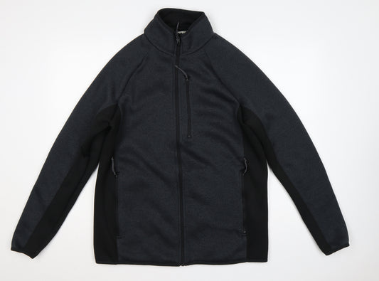 Mountain Warehouse Men's Black L Basic Jacket Full Zip Soft Shell