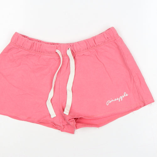 Pineapple Women’s Pink UK 12 Sweat Shorts Drawstring Dance Logo