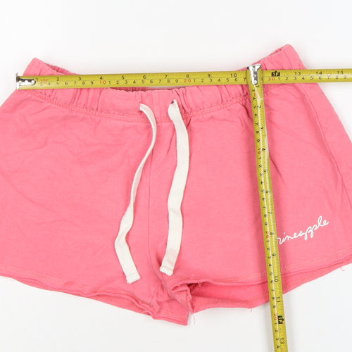 Pineapple Women’s Pink UK 12 Sweat Shorts Drawstring Dance Logo