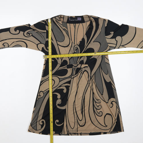 i woman i love Women Multicoloured UK 10 Geometric Wrap Blouse