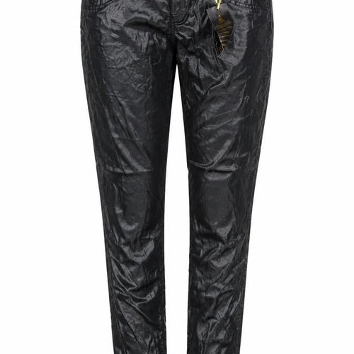 Next Women Black Size 14 Tall Sexy Skinny Coated Cotton Jeggings
