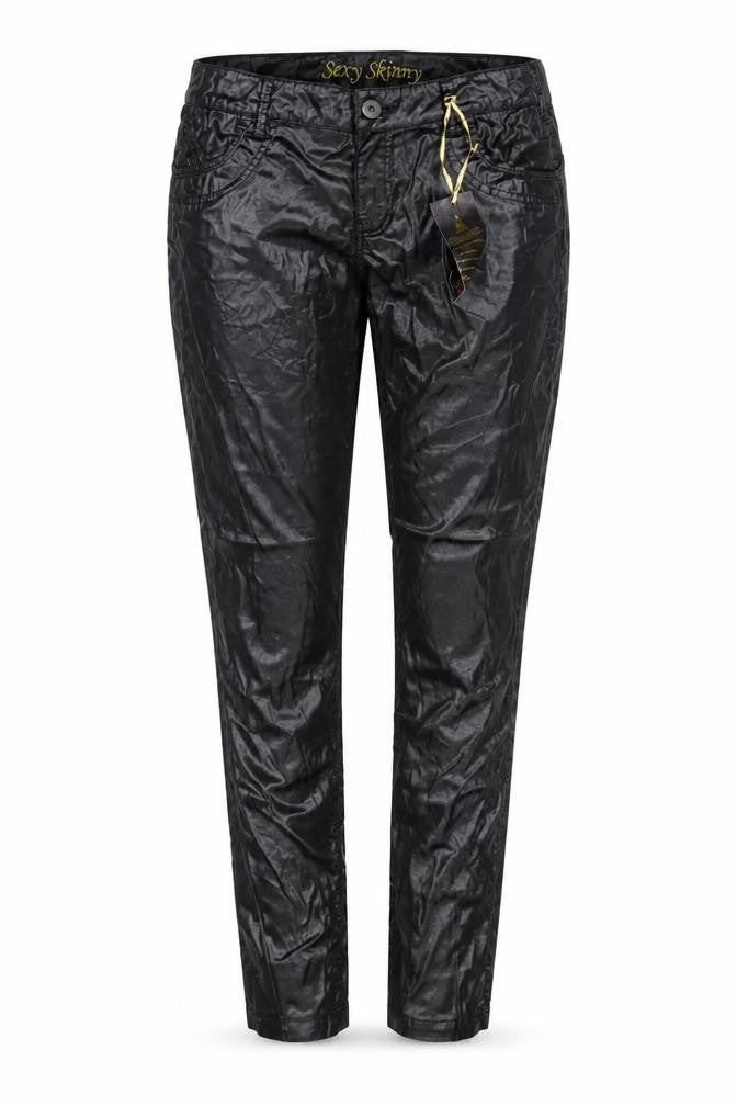 Next Women Black Size 14 Tall Sexy Skinny Coated Cotton Jeggings