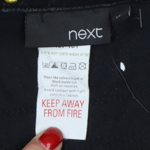 Next Women Black Size 14 Tall Sexy Skinny Coated Cotton Jeggings
