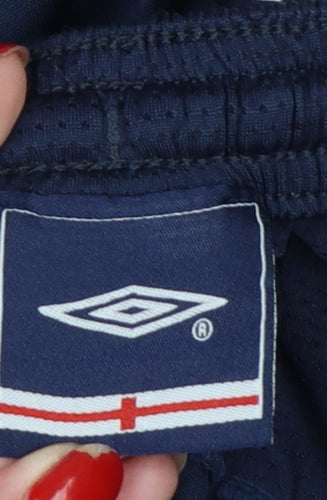 Umbro England Men’s Blue L Athletic Football Shorts Mesh 2000s