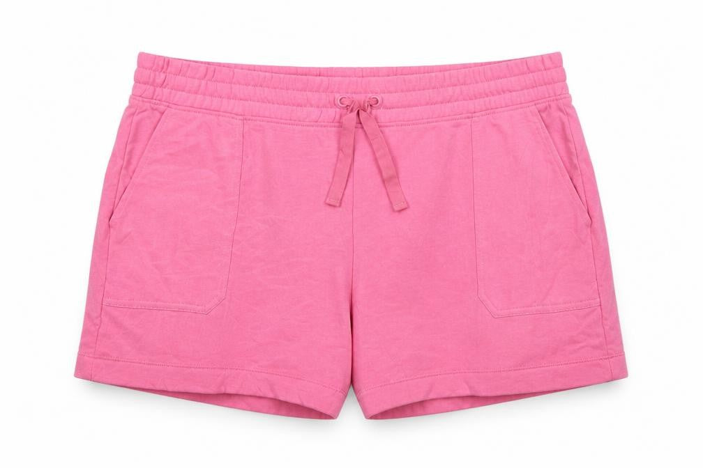 Marks & Spencer Women Pink UK 24 Sweat Shorts Cotton Drawstring Pockets