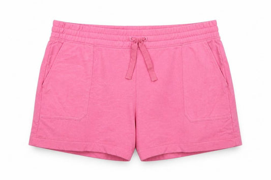 Marks & Spencer Women Pink UK 24 Sweat Shorts Cotton Drawstring Pockets