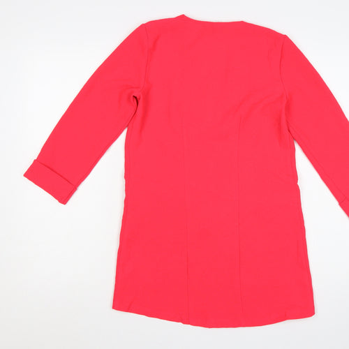Wallis Women’s Red UK 8 Long Open Front Tailored Blazer Jacket