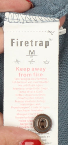 Firetrap Men's Blue M Short Sleeve Cotton Logo Polo Shirt