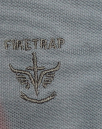 Firetrap Men's Blue M Short Sleeve Cotton Logo Polo Shirt