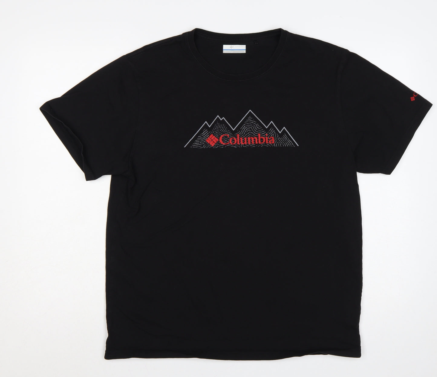 Columbia Men’s Black L Mountain Logo Graphic Crew Neck T-Shirt