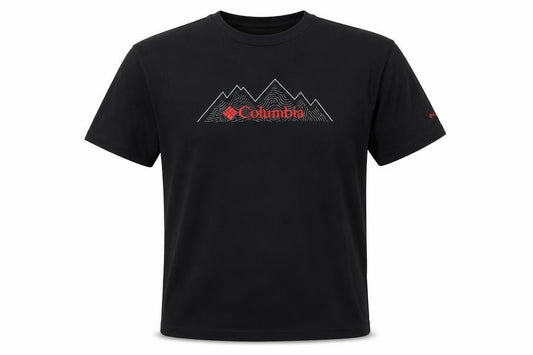 Columbia Men’s Black L Mountain Logo Graphic Crew Neck T-Shirt