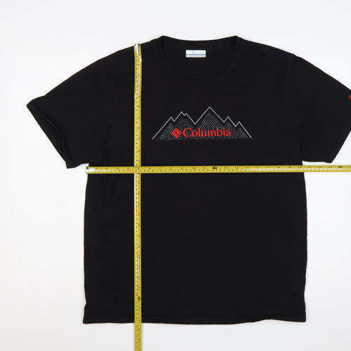 Columbia Men’s Black L Mountain Logo Graphic Crew Neck T-Shirt