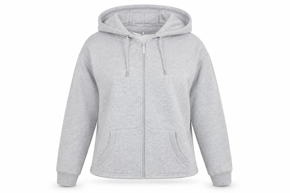 USA Pro Women’s Grey UK 16 Full Zip Hooded Fleece Hoodie