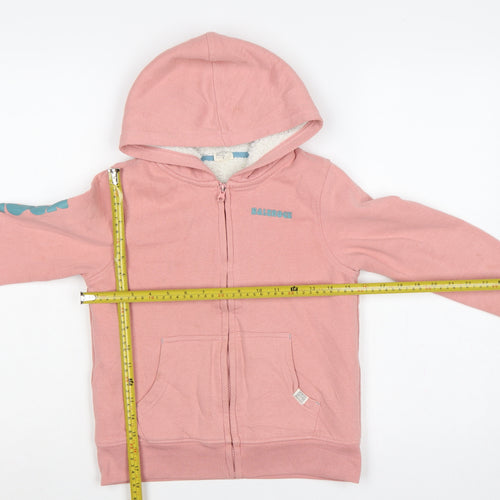 Saltrock Girls Pink 7-8 Years Full Zip Sherpa Lined Logo Hoodie