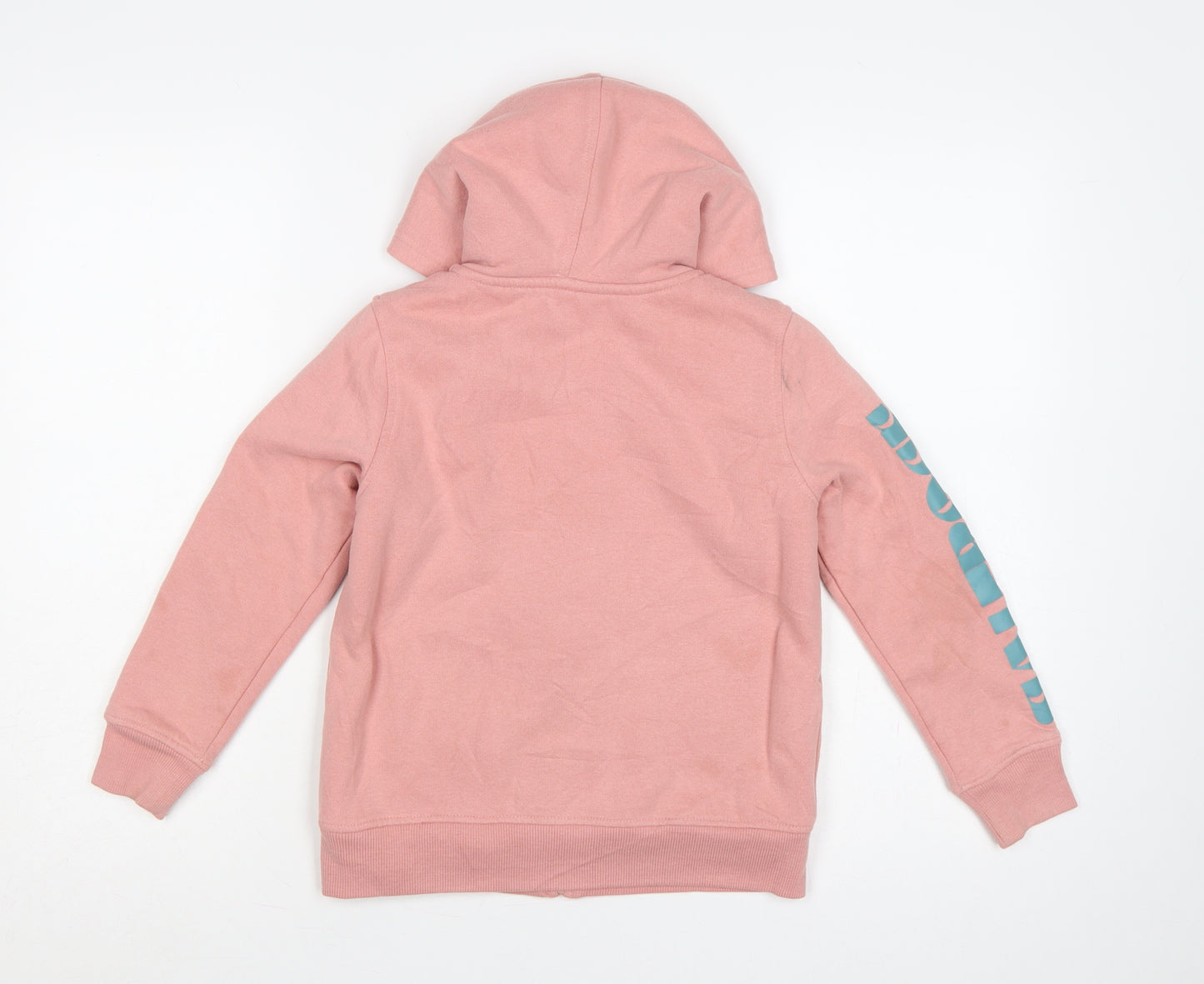 Saltrock Girls Pink 7-8 Years Full Zip Sherpa Lined Logo Hoodie