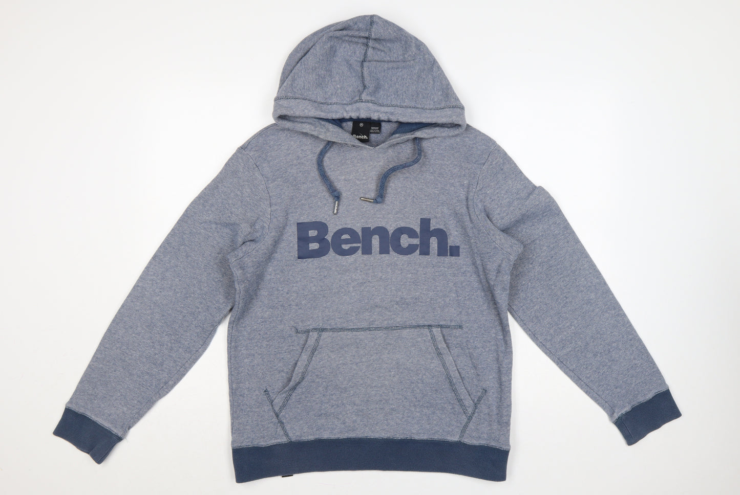 Bench Men’s Blue M Pullover Hoodie Logo Graphic Pocket