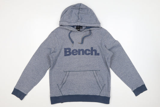 Bench Men’s Blue M Pullover Hoodie Logo Graphic Pocket