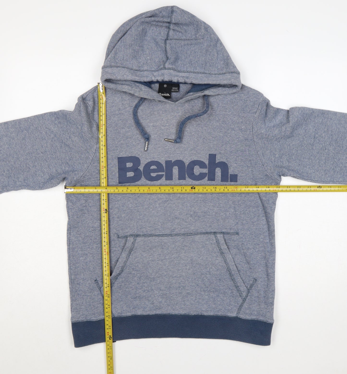 Bench Men’s Blue M Pullover Hoodie Logo Graphic Pocket