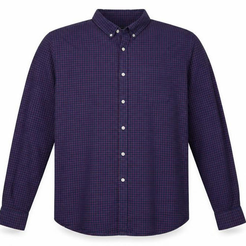 Red Herring Men’s Blue Red Check Button-Down Shirt 2XL Long Sleeve