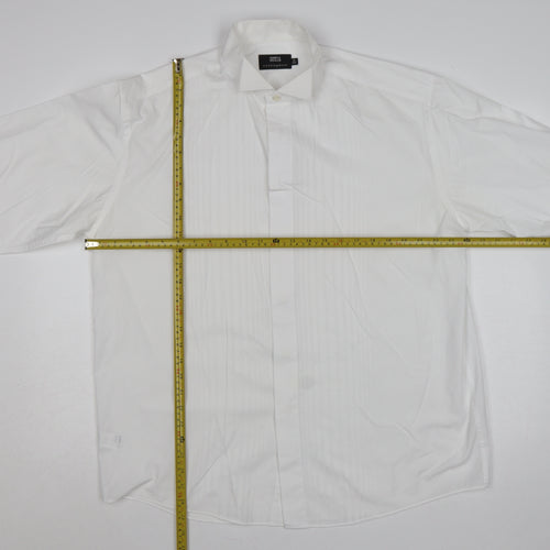 Marks and Spencer Men’s White 16.5 Pleated Wing Collar Dress Shirt