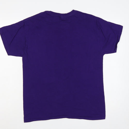 Hanes Teens Purple M Golden State California Graphic Print T-Shirt