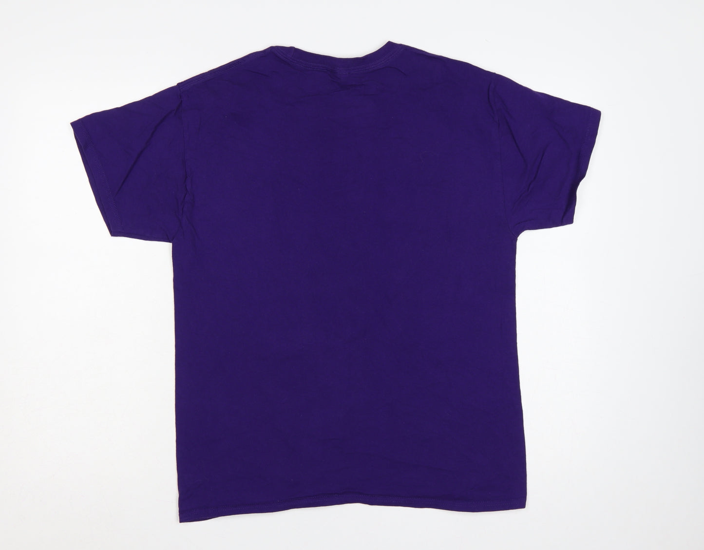 Hanes Teens Purple M Golden State California Graphic Print T-Shirt