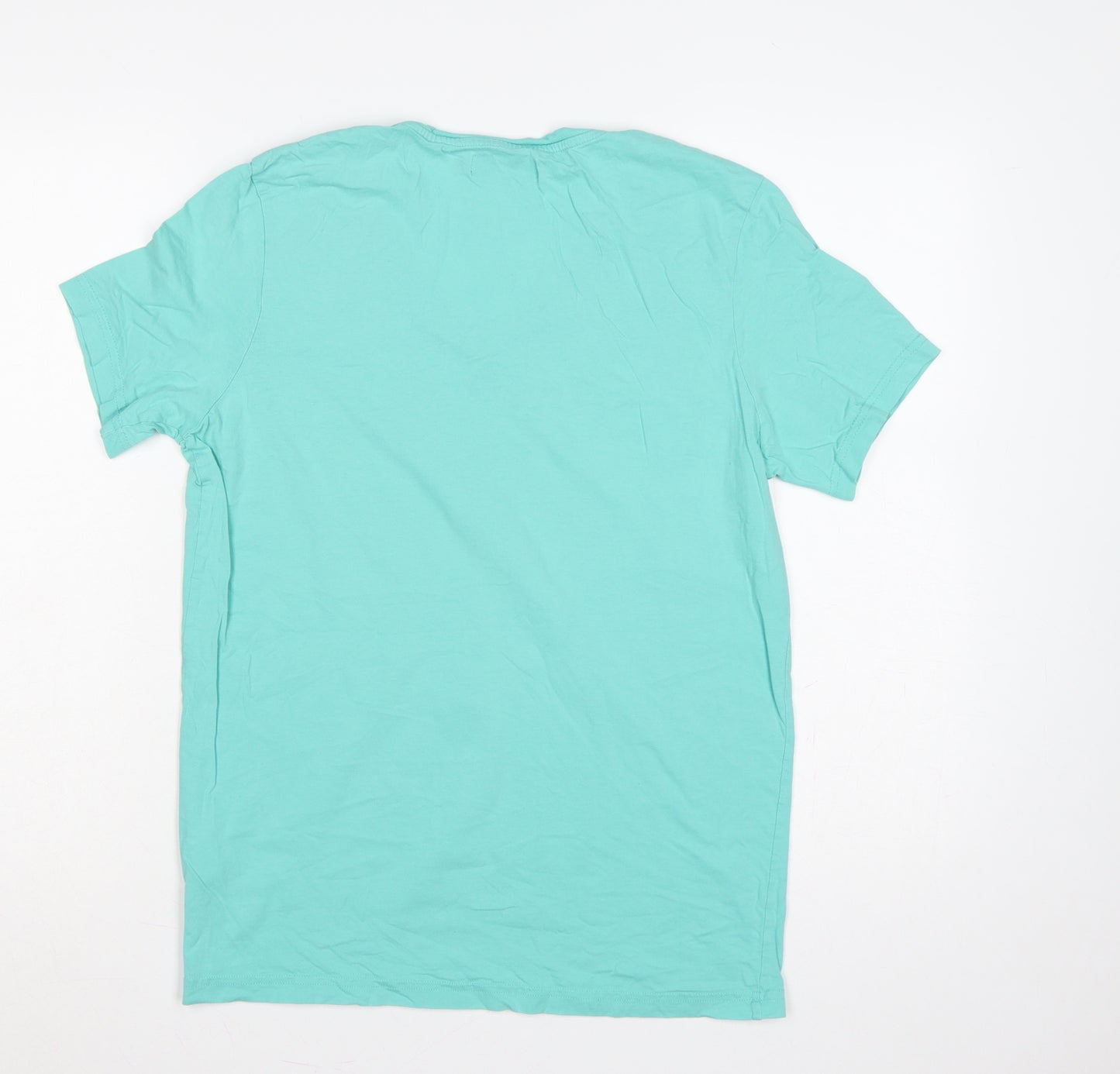 Samsøe Samsøe Mens Green M Cotton V-Neck Short Sleeve T-Shirt