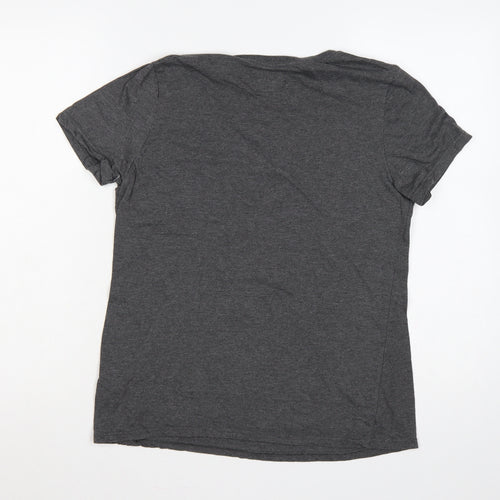 Fanatics Women Grey M Notre Dame V-Neck Short Sleeve Jersey T-Shirt