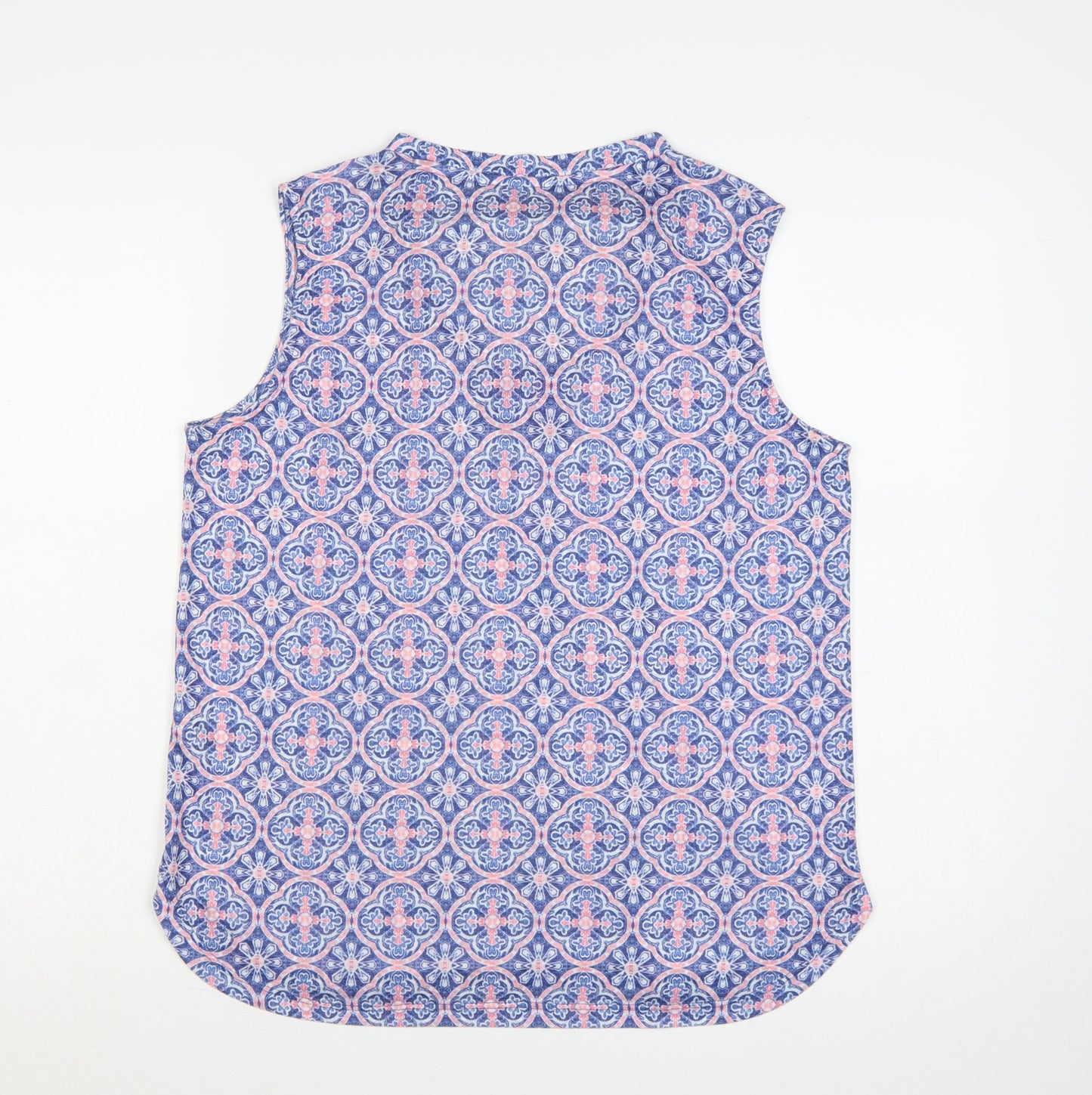 Dunnes Stores Women’s Blue Pink Geometric Sleeveless Tank Top UK 14