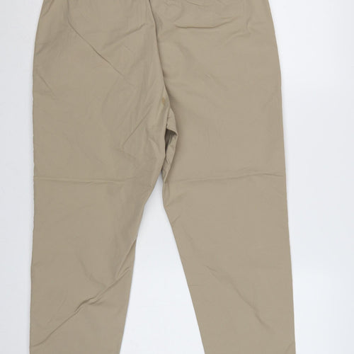 Marks & Spencer Women's Beige UK 14 Short Chino Tapered Trousers