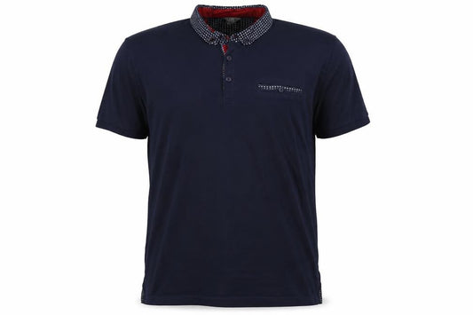 Fluid Men’s Blue 2XL Cotton Short Sleeve Button-Down Polo Shirt