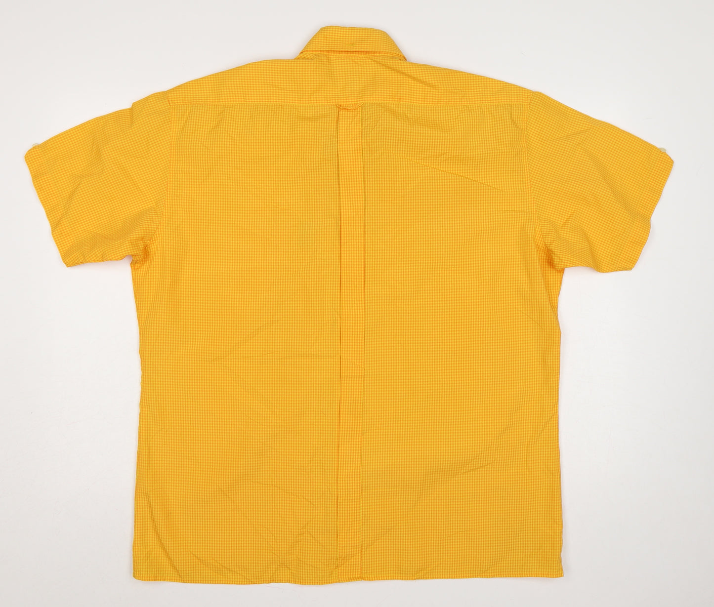 Ben Sherman Men’s Yellow Check Slim Fit XL Short Sleeve Shirt