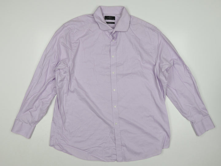 Jeff Banks Men’s Pink 18.5 Tailored Fit Cotton Formal Dress Shirt