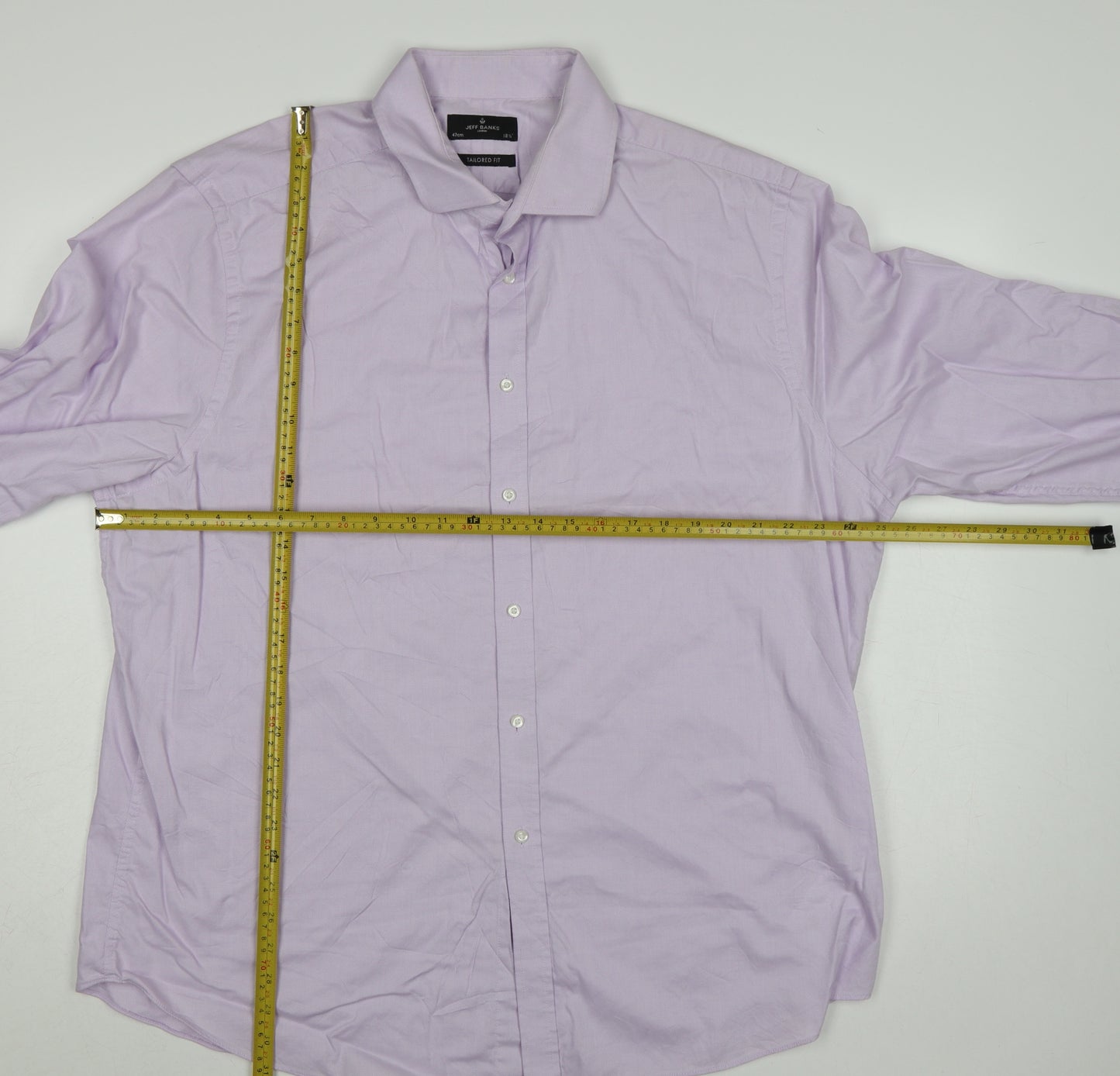 Jeff Banks Men’s Pink 18.5 Tailored Fit Cotton Formal Dress Shirt