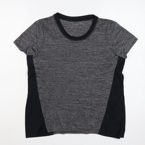 Dunnes Stores Women Grey M Athletic Mesh Panel Running T-Shirt