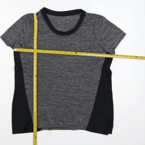 Dunnes Stores Women Grey M Athletic Mesh Panel Running T-Shirt