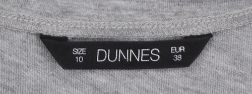 Dunnes Women White Grey NYC Rhinestone Basic Tank Top UK 10