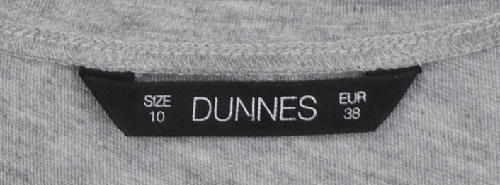 Dunnes Women White Grey NYC Rhinestone Basic Tank Top UK 10