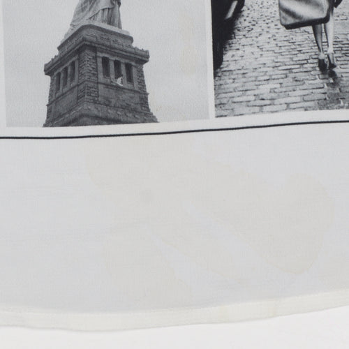 Dunnes Women White Grey NYC Rhinestone Basic Tank Top UK 10
