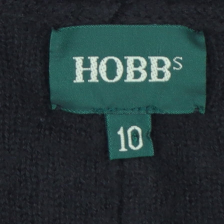 Hobbs Women’s Black Merino Wool Cable Knit Button Cardigan UK 10