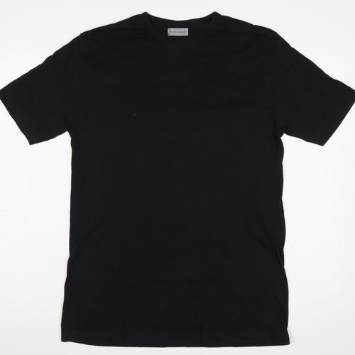 Nicole Farhi Men's Black XL Cotton Crew Neck Logo T-Shirt