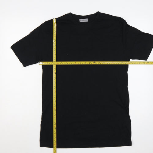 Nicole Farhi Men's Black XL Cotton Crew Neck Logo T-Shirt