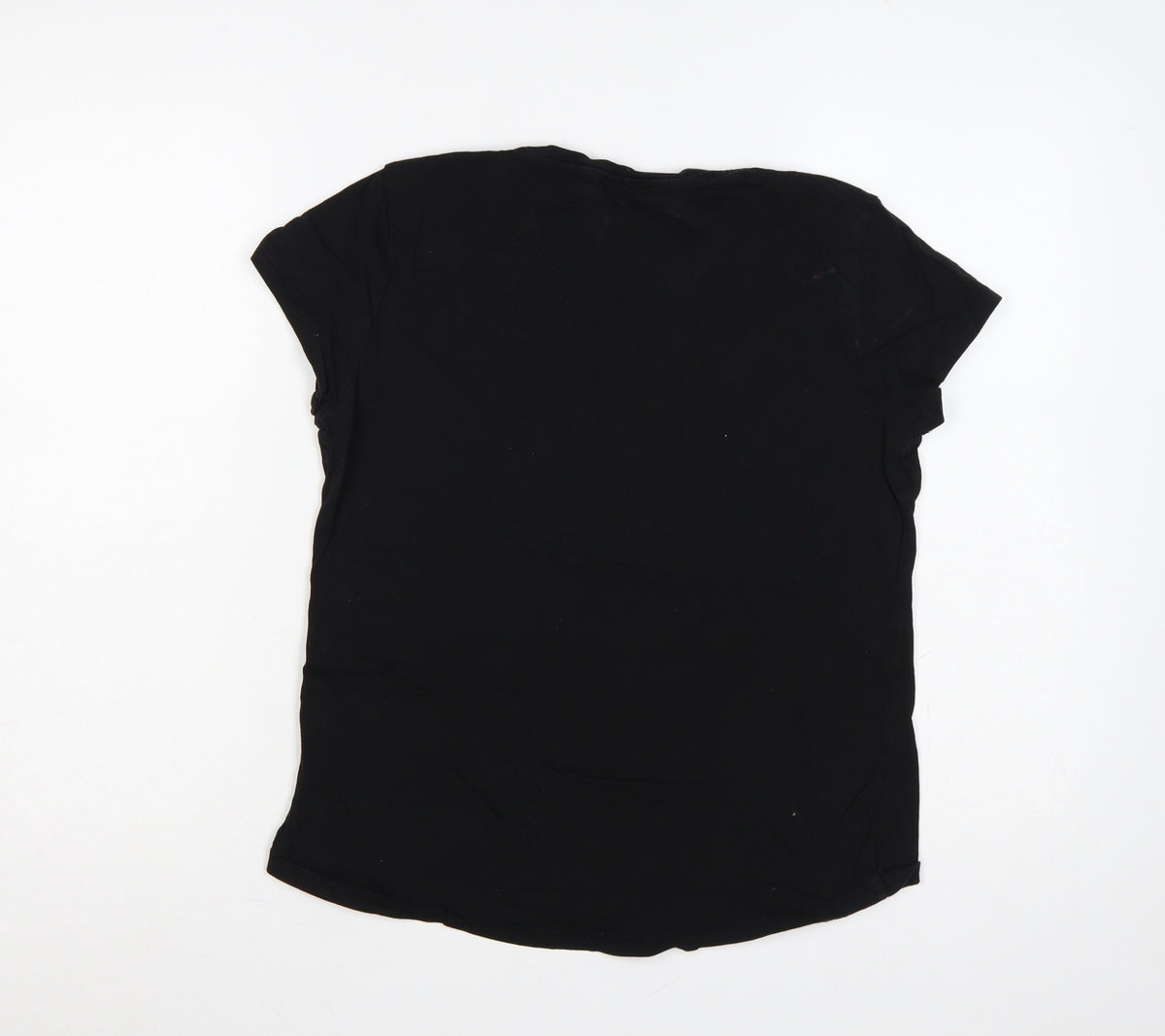 FB Sister Women Black L End Of Story Slogan Slim Fit T-Shirt