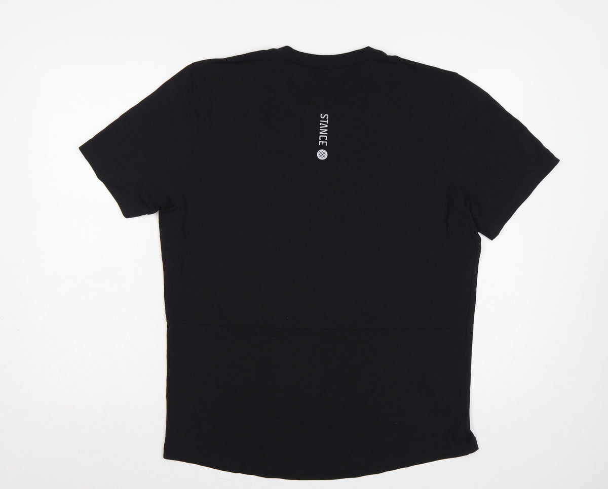 Stance Men’s Black Medium Logo Back Short Sleeve T-Shirt