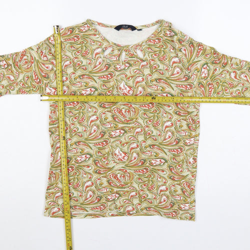Isle Essentials Women Multicoloured S Paisley Keyhole Long Sleeve Top