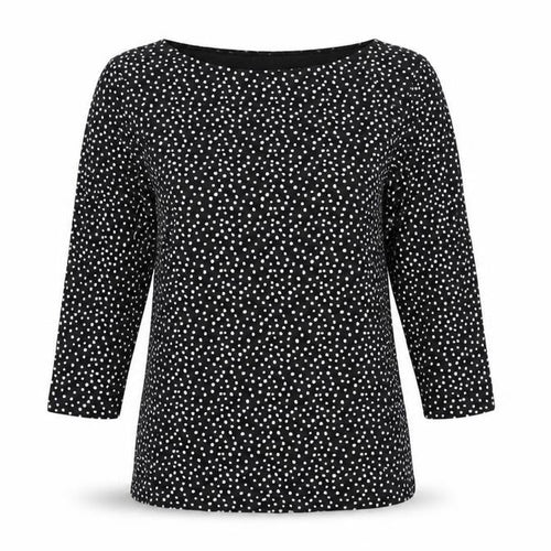 Marks and Spencer Women's Black UK 16 Polka Dot 3/4 Sleeve Blouse